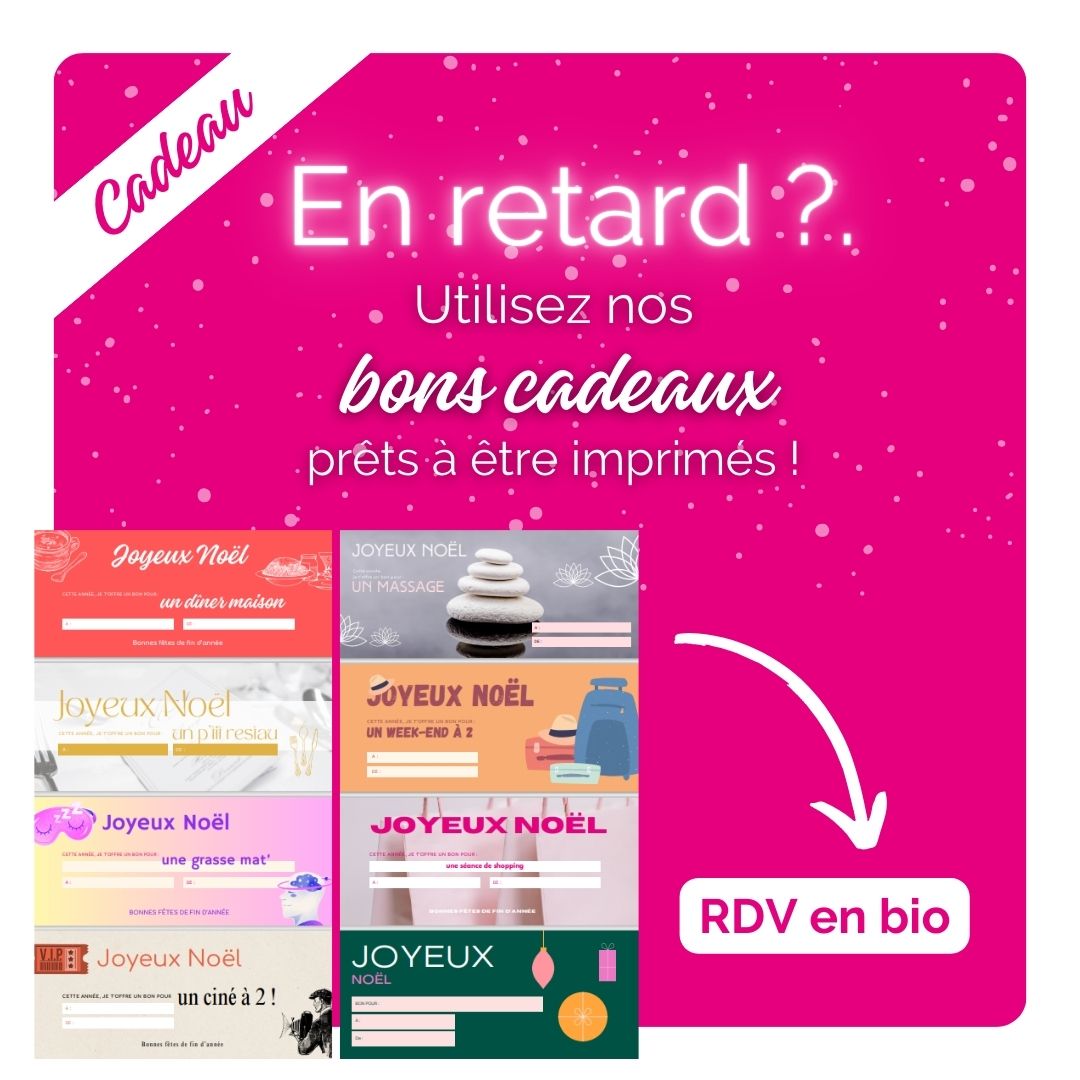 Bons cadeaux noel à imprimer
